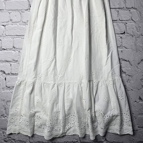Justice 100% Cotton Eyelet Ruffle Accent Maxi Dress Size 14 - Picture 4 of 12
